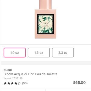 Gucci Bloom Acqua Di Fiori 1 oz.